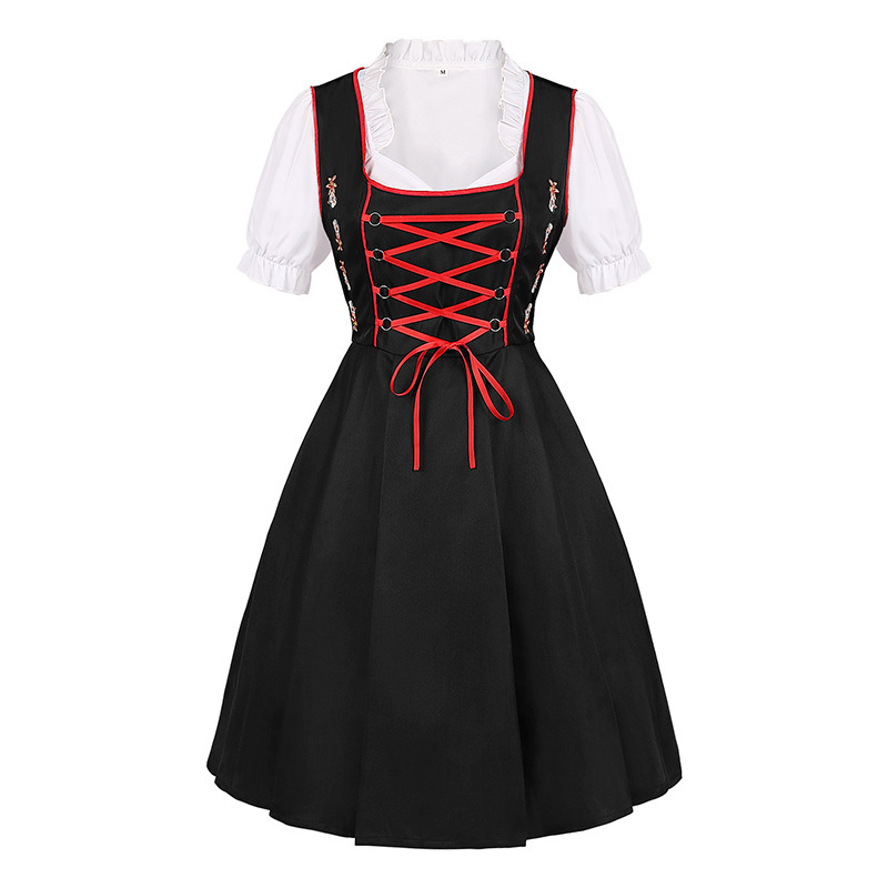 Plus Size German Oktoberfest Dirndl Dress Beer Festival Maid Cosplay Costume
